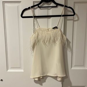 Zara faux feather cami